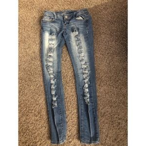 Distressed jeans